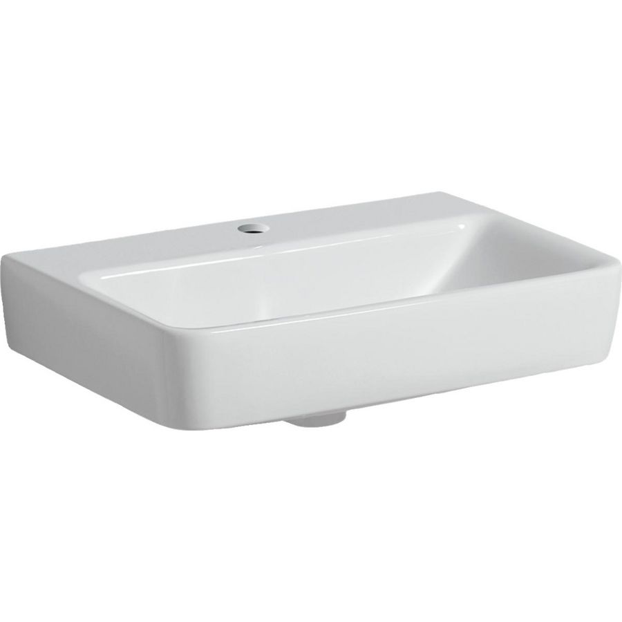 Renova Compact wastafel 55cm met kraangat zonder overloop