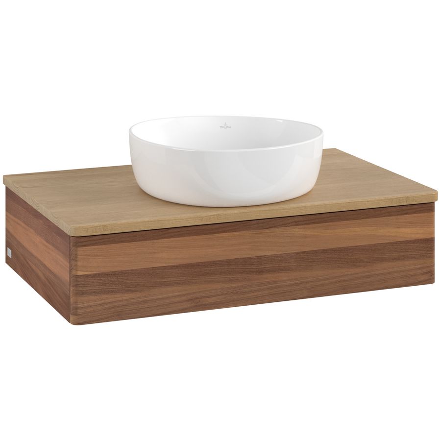 Wastafelonderkast Antao 800x190x500mm Warm Walnut K08011HM