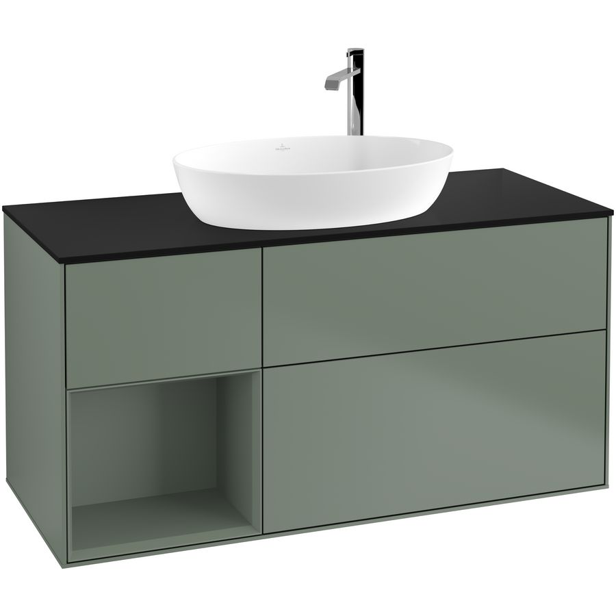 Wastafelonderkast Finion 1200x603x501mm Olive Matt Lacquer F942GMGM