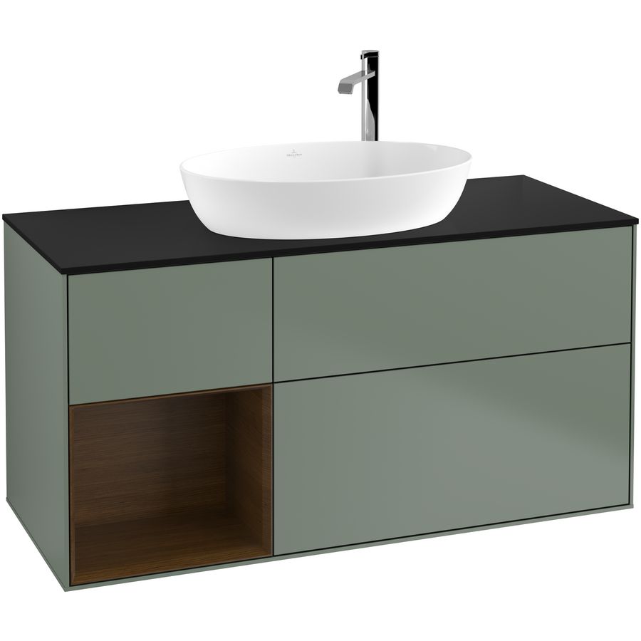 Wastafelonderkast Finion 1200x603x501mm Olive Matt Lacquer F942GNGM