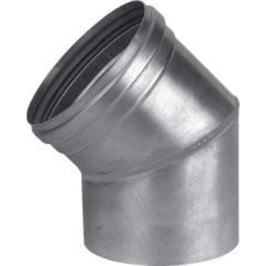 Rookgasbocht 45° Alu-Fix dikw. AL 130mm