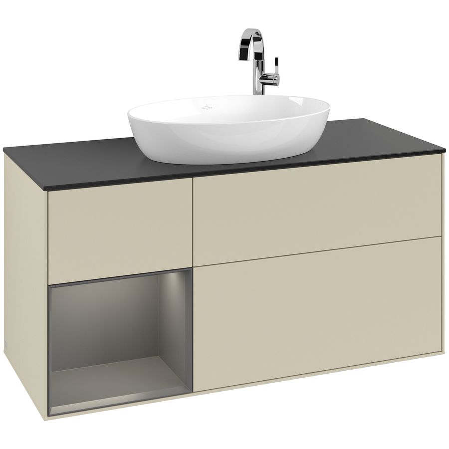 Wastafelonderkast Finion 1200x603x501mm S.Grey Matt Lacquer G942GKHJ