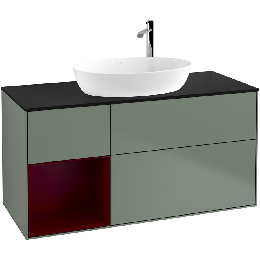 Wastafelonderkast Finion 1200x603x501mm Olive Matt Lacquer F942HBGM