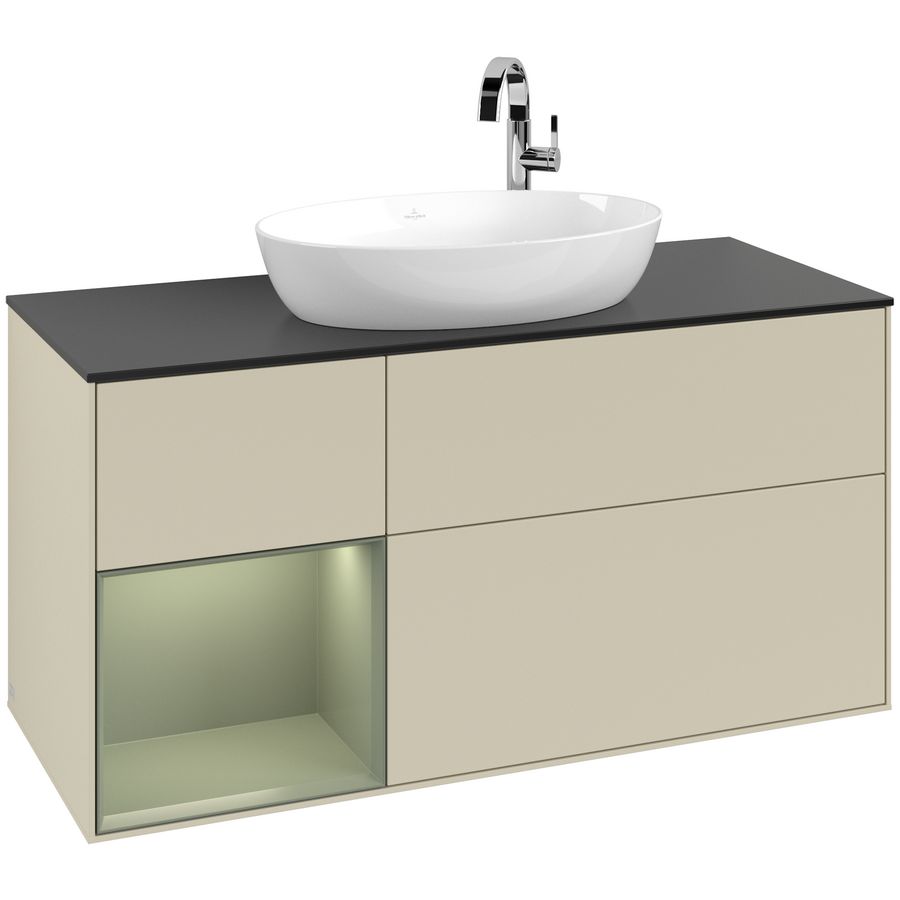 Wastafelonderkast Finion 1200x603x501mm S.Grey Matt Lacquer G942GMHJ