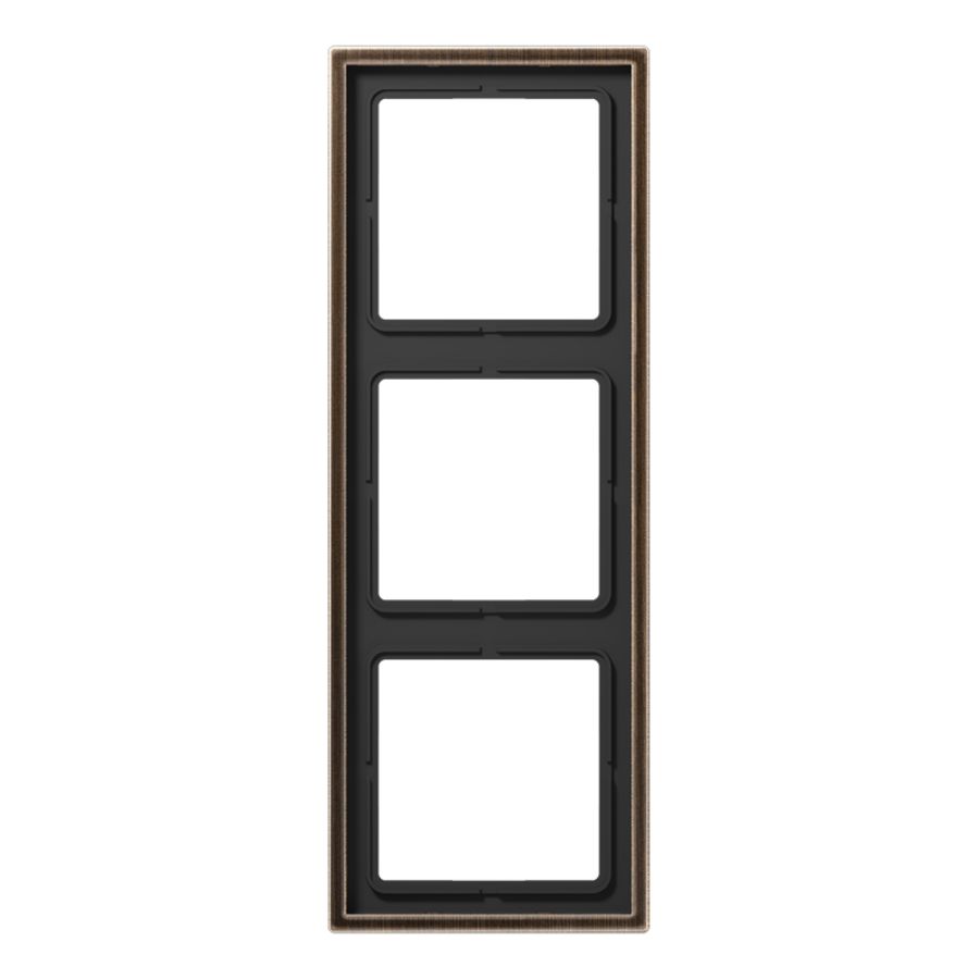 Afdekraam 3-voudig LS messing antiek