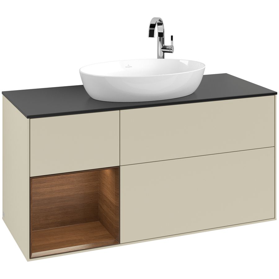 Wastafelonderkast Finion 1200x603x501mm S.Grey Matt Lacquer G942GNHJ