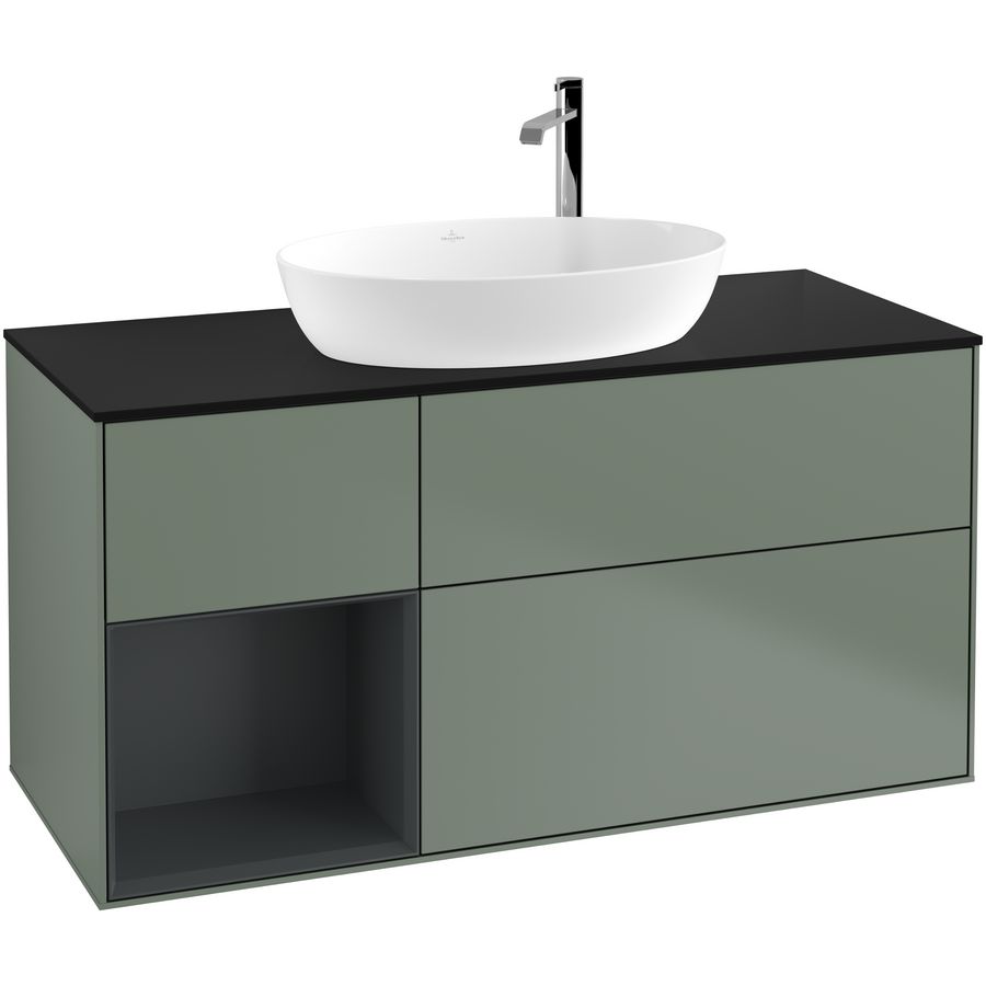 Wastafelonderkast Finion 1200x603x501mm Olive Matt Lacquer F942HGGM