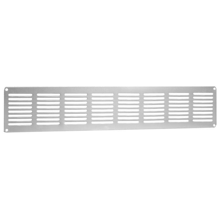 ALU vlak plintrooster 400x80mm F1 aluminium