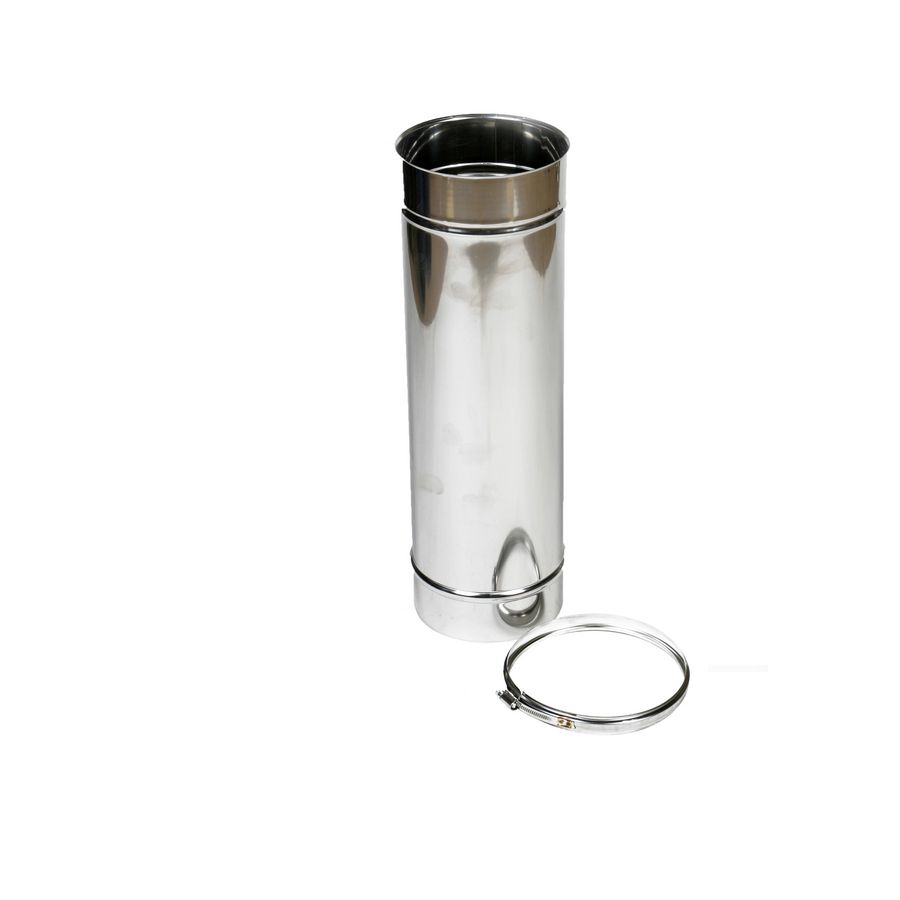 RGA Starre Buis Dubbelwandig INOX TWIN rvs D180mm L1mtr