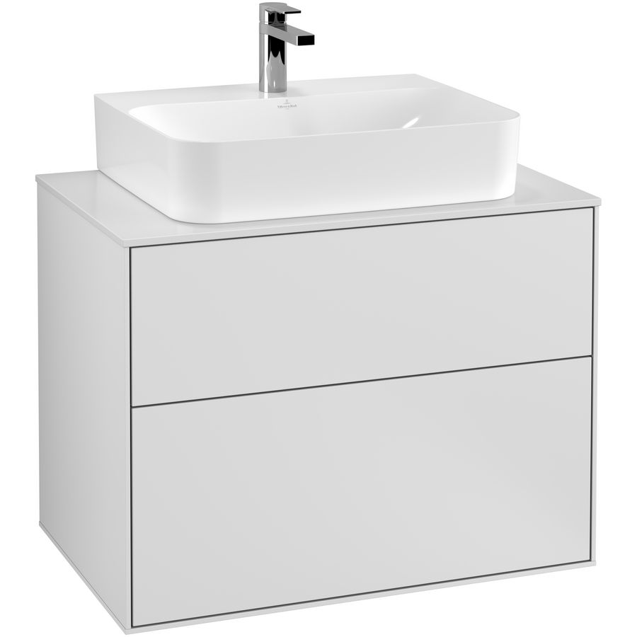 Wastafelonderkast Finion 800x603x501mm White Matt Lacquer F09100MT