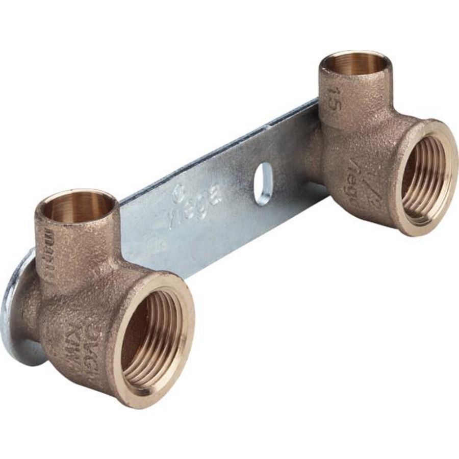 Gemini Dubbele Muurplaat 15x1/2x100 brons/blank VVE=50