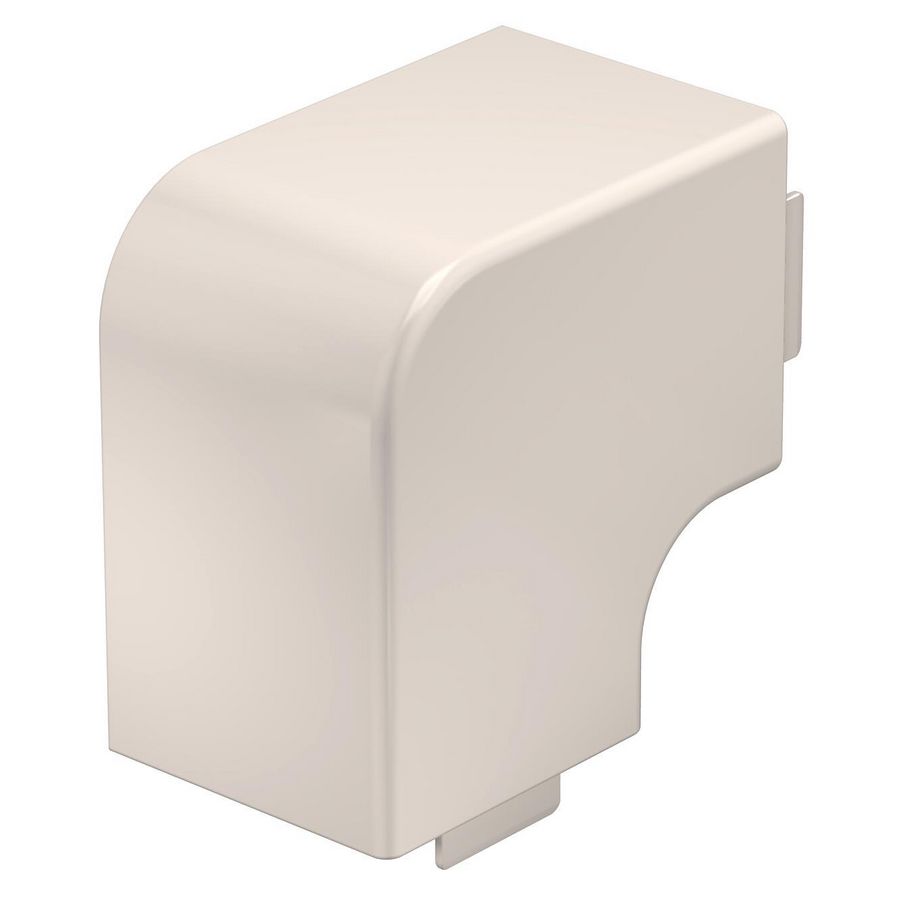 Deksel platte hoek 60x60mm polyvinylchlorid creme wit VVE=2