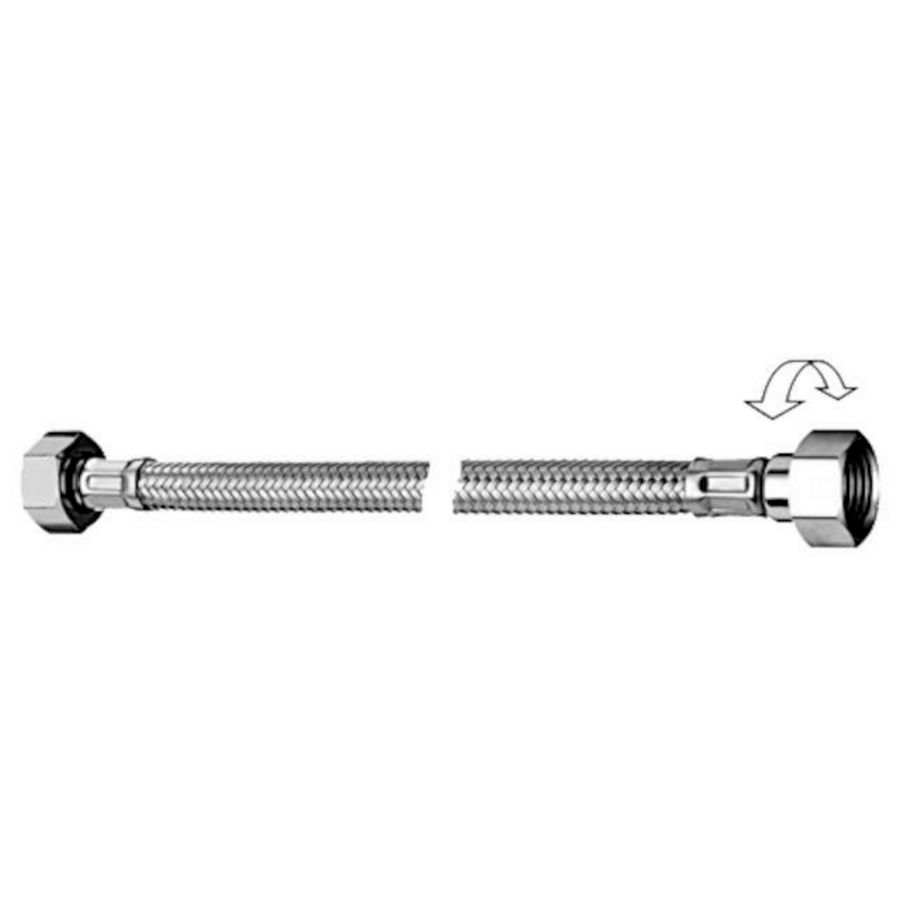 Flexibele slang Clean-Flex-S500mm 2 moeren 1/2" chroom