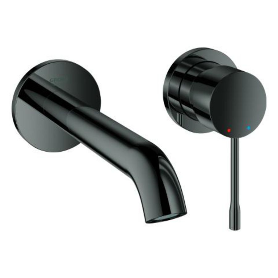 Afbouwdeel 2-gats wandmengkraan 1-hendel essence M-size 183mm Hard graphite (prof) excl. inbouwdeel