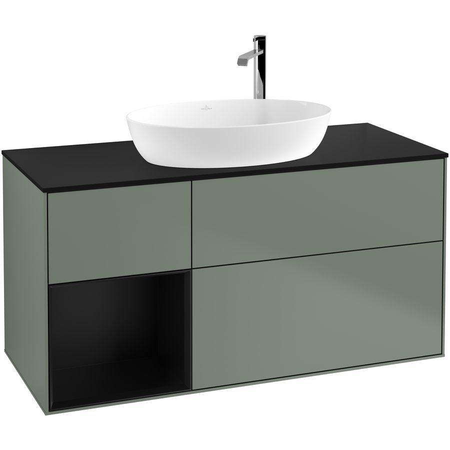 Wastafelonderkast Finion 1200x603x501mm Olive Matt Lacquer F942PDGM