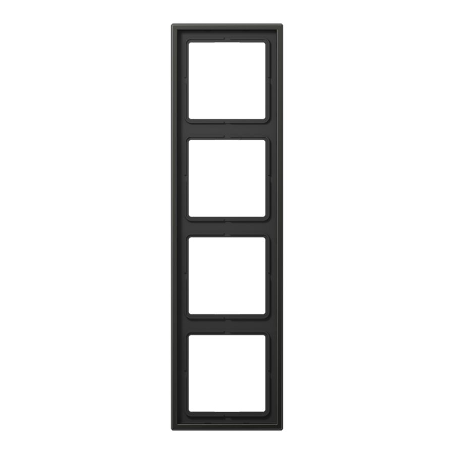 Afdekraam antraciet 4-voudig LS