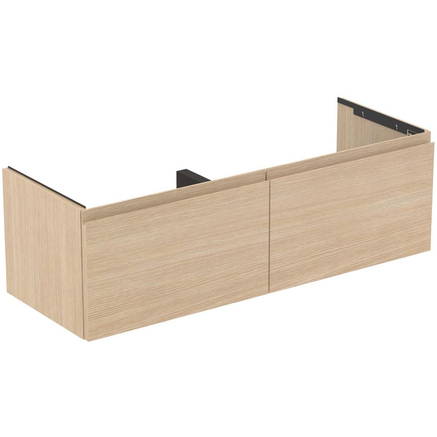 Wastafelmeubel 1200x440x370mm white oak 2 laden Finesse
