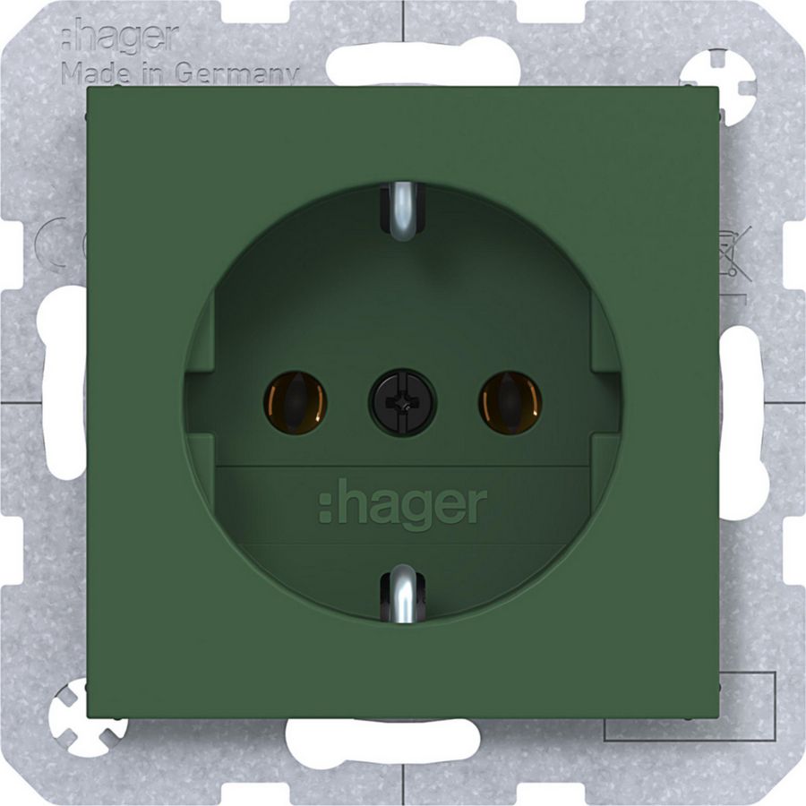 SCHUKO-wandcontactdoos steekklemmen A.x/C.x forest mat