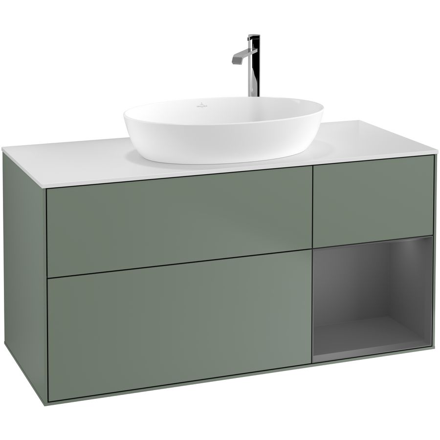 Wastafelonderkast Finion 1200x603x501mm Olive Matt Lacquer F951GKGM