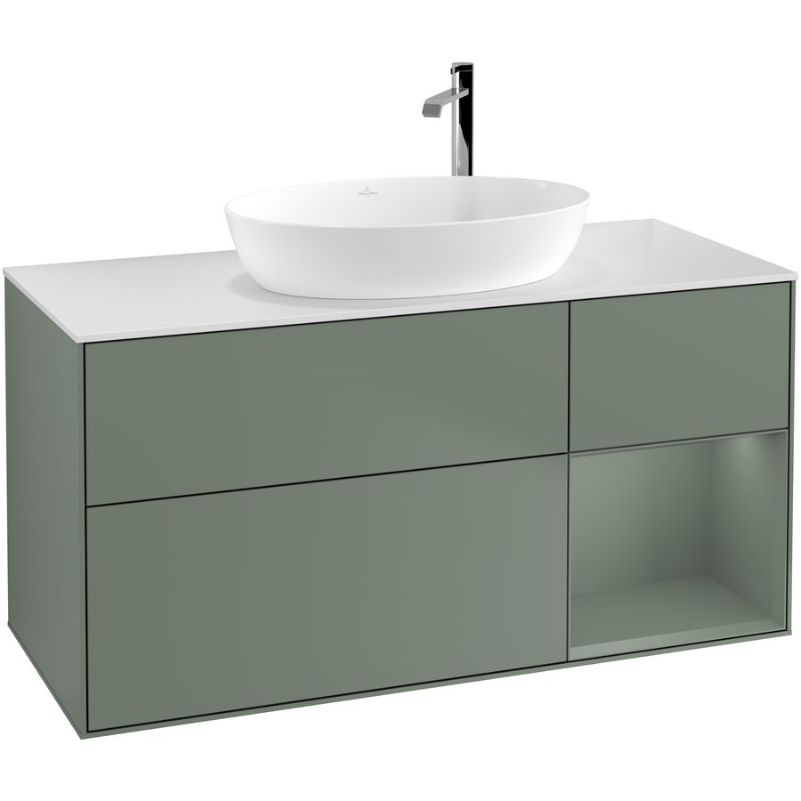 Wastafelonderkast Finion 1200x603x501mm Olive Matt Lacquer F951GMGM