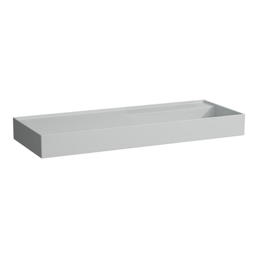 Wastafel afleg links met verborgen afvoer Grijze mat H8133337591121