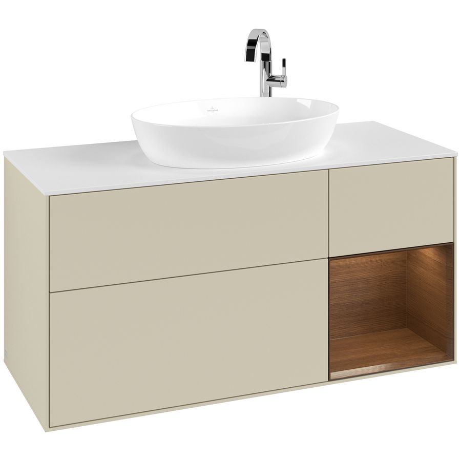 Wastafelonderkast Finion 1200x603x501mm S.Grey Matt Lacquer G951GNHJ