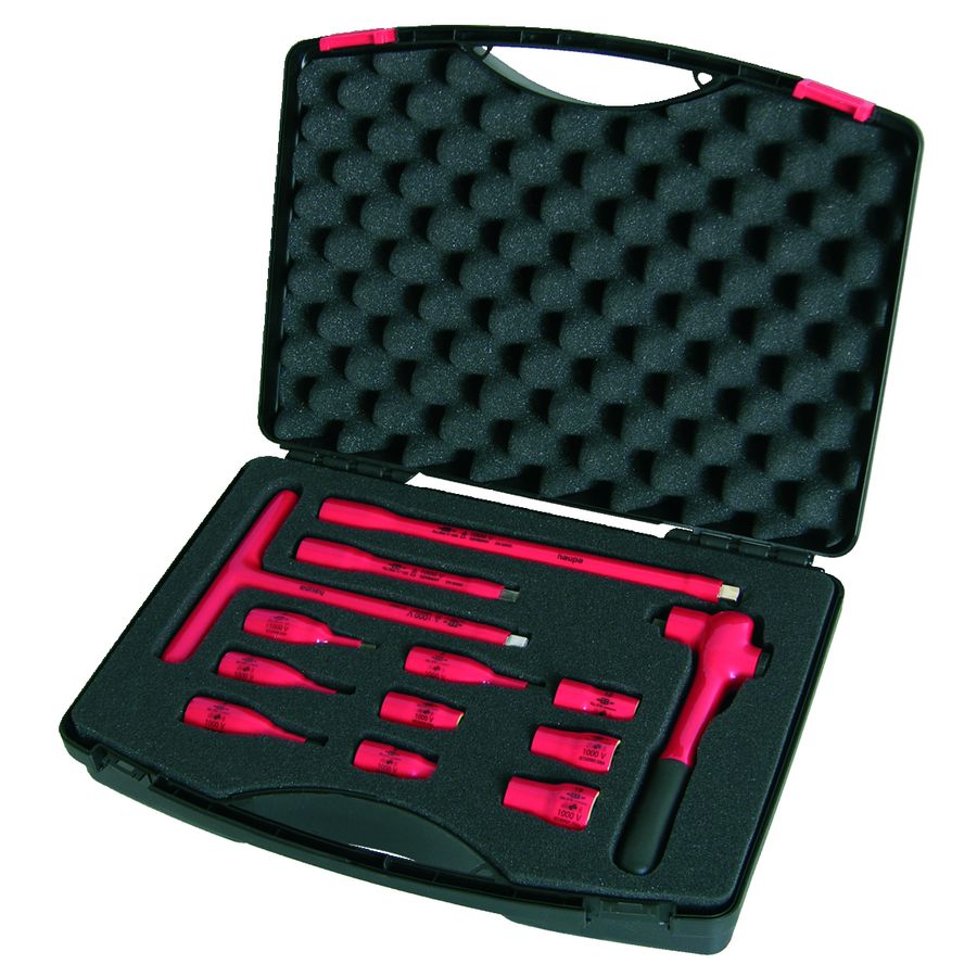 Doppenset in koffer 13-delig 3/8" aandrijving 1000V VDE