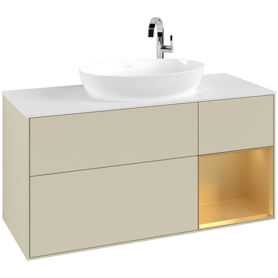Wastafelonderkast Finion 1200x603x501mm S.Grey Matt Lacquer G951HFHJ
