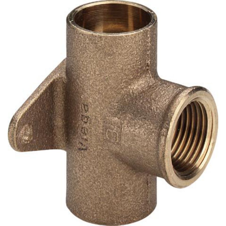 Muurplaat-T-Stuk 15x1/2x15 brons/blank VVE=10