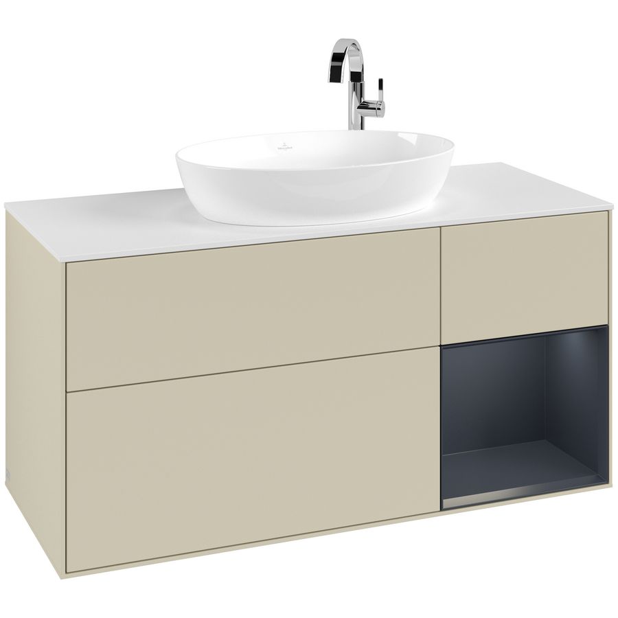 Wastafelonderkast Finion 1200x603x501mm S.Grey Matt Lacquer G951HGHJ