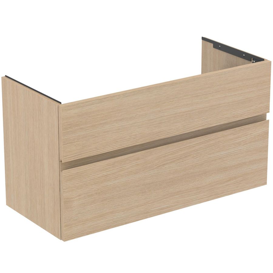 Wastafelmeubel 1000x440x545mm white oak 2 laden Finesse