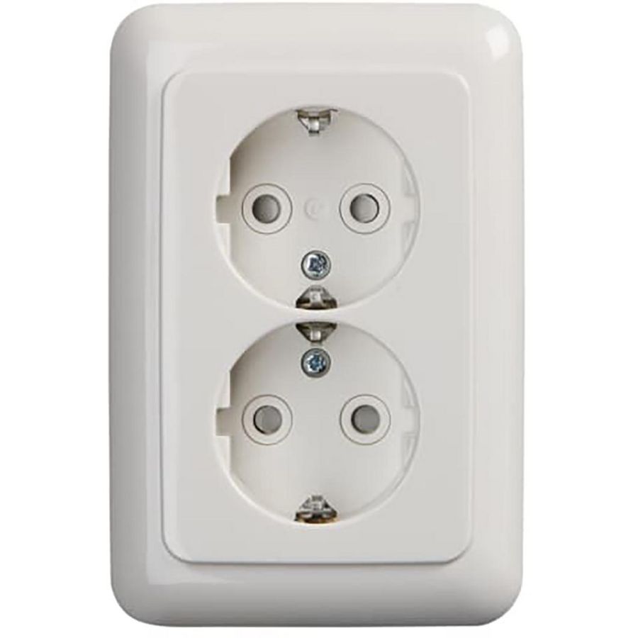 Wandcontactdoos ra dubbel kv diep inb R-alpin (302EUJT-214)