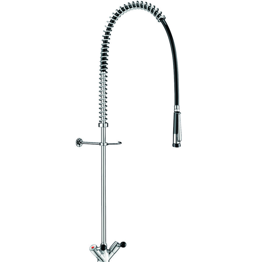 Voorspoelkolom zwart+2-grpsmengkrn+sproeier 433010 z. tapkrn