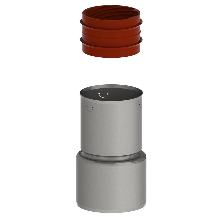 MetalFlex koppelstuk RVS 80-60mm spie-flex