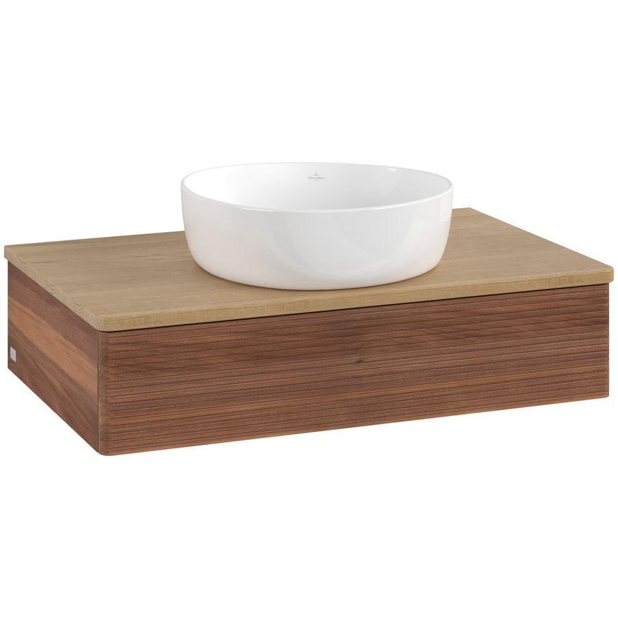 Wastafelonderkast Antao 800x190x500mm Warm Walnut L08111HM