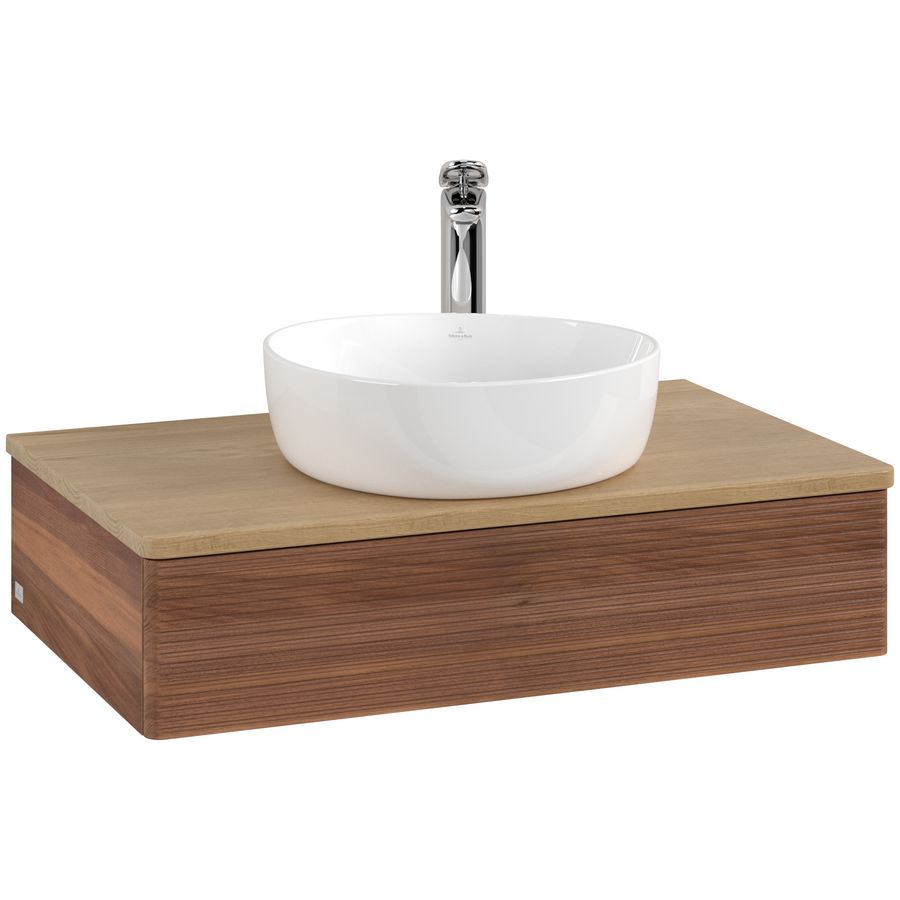 Wastafelonderkast Antao 800x190x500mm Warm Walnut L08151HM