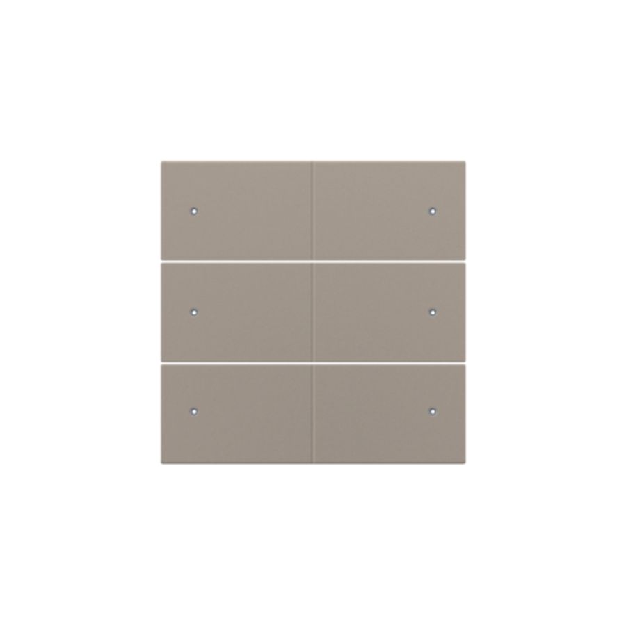 Afwerkingsset 6-voudige pot.vrij knop 24V Led bronze