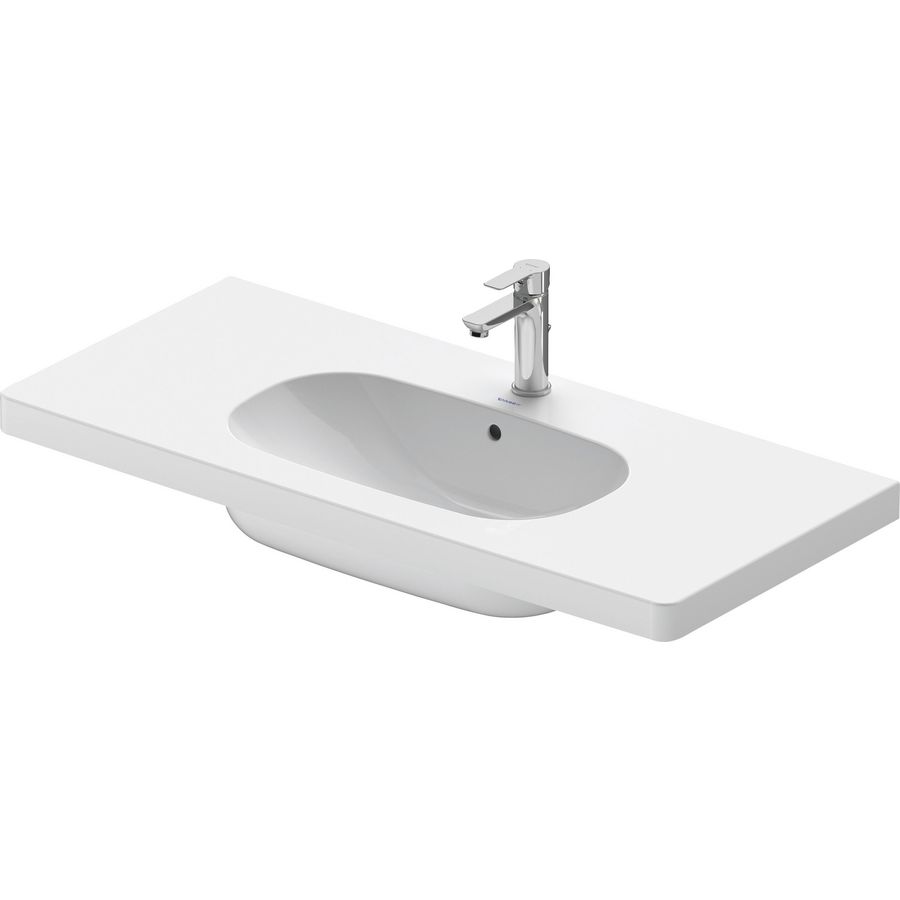 D-CODE #034210 wastafel 1050mm wit met kraangat met overloop