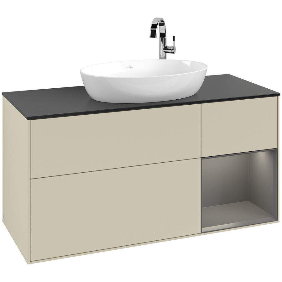 Wastafelonderkast Finion 1200x603x501mm S.Grey Matt Lacquer G952GKHJ