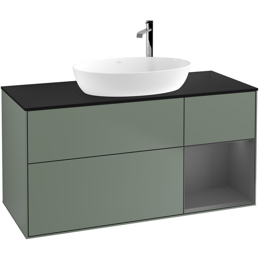 Wastafelonderkast Finion 1200x603x501mm Olive Matt Lacquer F952GKGM