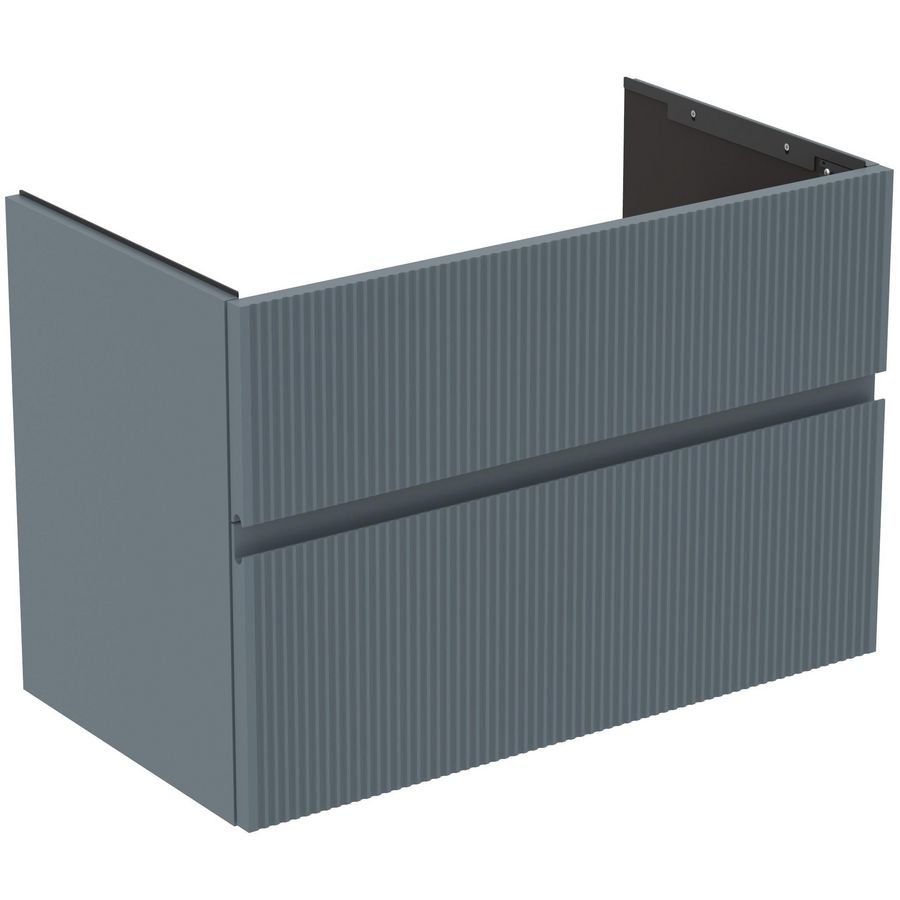 Wastafelmeubel 800x440x545mm matt ashblue 2 laden Finesse