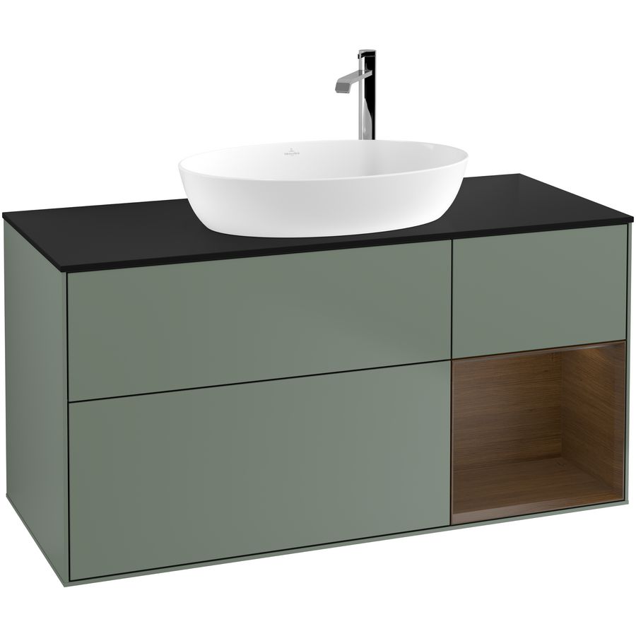 Wastafelonderkast Finion 1200x603x501mm Olive Matt Lacquer F952GNGM