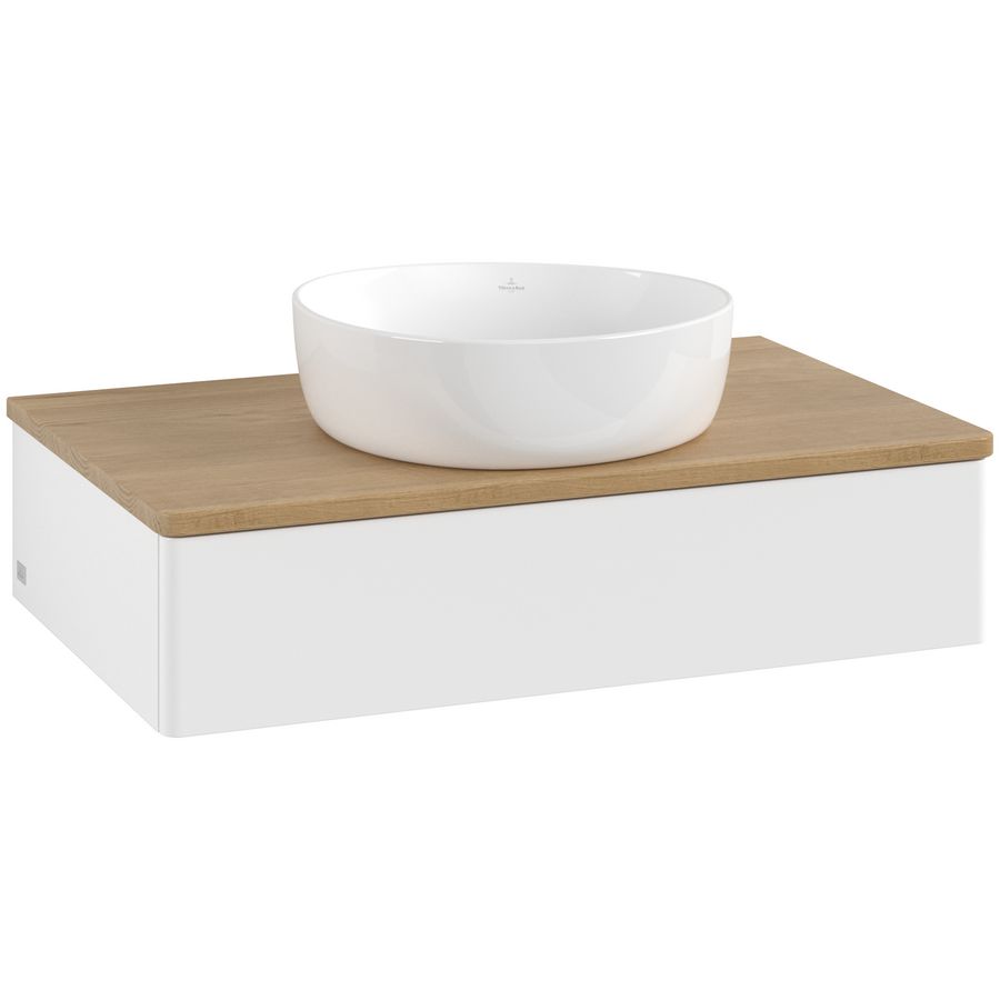 Wastafelonderkast Antao 800x190x500mm White Matt Lacquer K08011MT