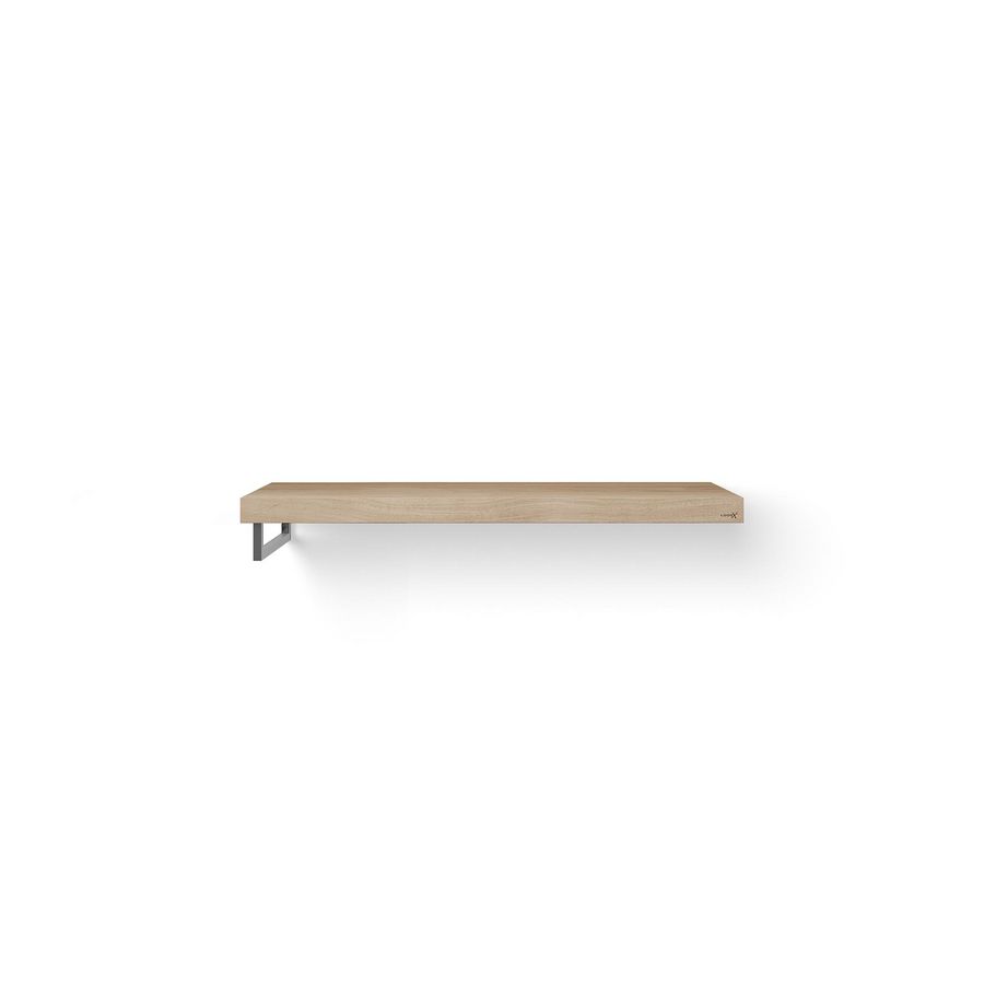 Wastafelblad Base Wood eiken 120cm RVS 1x handdoekbeugel LI.