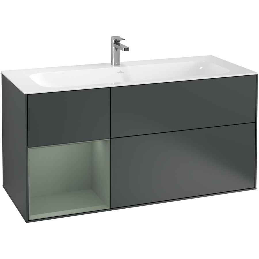 Wastafelonderkast Finion 1196x591x498mm Mid.Blue Matt Lacquer F060GMHG