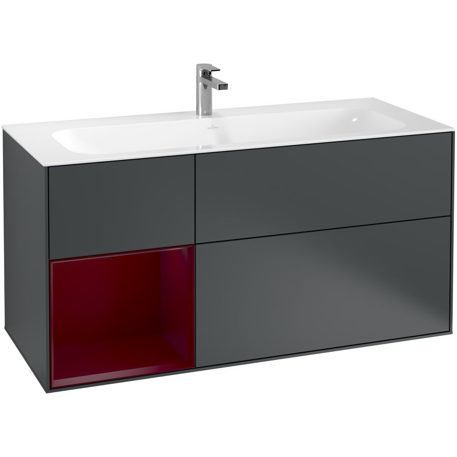 Wastafelonderkast Finion 1196x591x498mm Mid.Blue Matt Lacquer F060HBHG