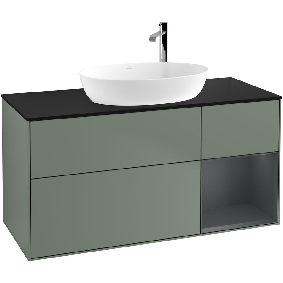 Wastafelonderkast Finion 1200x603x501mm Olive Matt Lacquer F952HGGM
