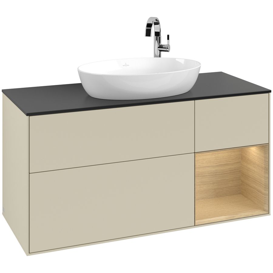 Wastafelonderkast Finion 1200x603x501mm S.Grey Matt Lacquer G952PCHJ