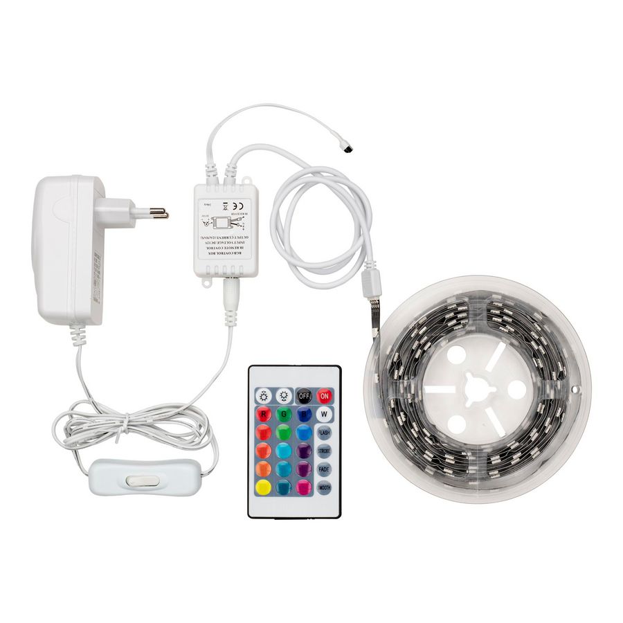 Lichtslang Strip Basic L=3m. RGBW 5W/m IP20 Plug & Play wit