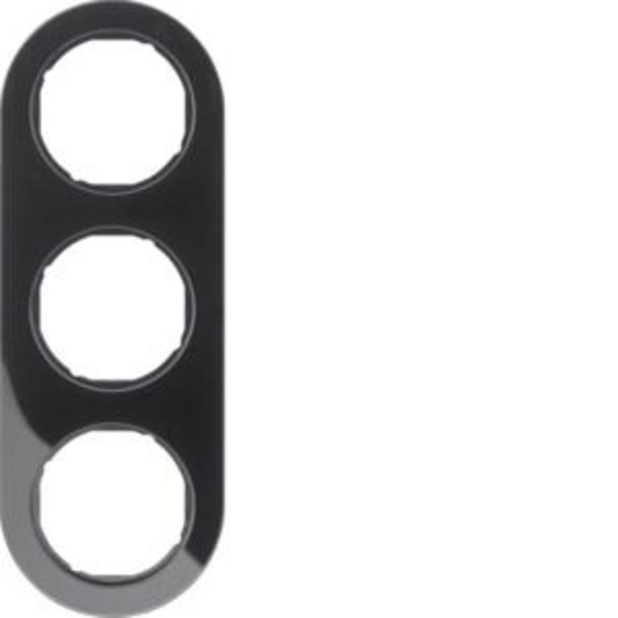 Afdekraam 3-v berker R.Classic zwart glans